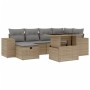 Set sofás de jardín 7 piezas y cojines ratán sintético beige de , Conjuntos de jardín - Ref: Foro24-3275299, Precio: 535,52 €...