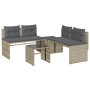 Set de sofás de jardín 4 pzas y cojines ratán sintético gris de , Conjuntos de jardín - Ref: Foro24-4003883, Precio: 283,42 €...