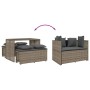 3-piece garden dining set with gray synthetic rattan cushions by , Garden sets - Ref: Foro24-4003904, Price: 242,41 €, Discou...