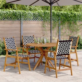 5-piece solid acacia wood garden dining set by , Garden sets - Ref: Foro24-3283573, Price: 393,38 €, Discount: %