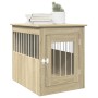 Engineered wood dog crate in Sonoma oak, 55x75x65 cm by , Dog kennels - Ref: Foro24-847489, Price: 97,72 €, Discount: %