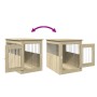 Engineered wood dog crate in Sonoma oak, 55x75x65 cm by , Dog kennels - Ref: Foro24-847489, Price: 97,72 €, Discount: %