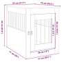 Engineered wood dog crate in Sonoma oak, 55x75x65 cm by , Dog kennels - Ref: Foro24-847489, Price: 97,72 €, Discount: %