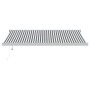 Toldo retráctil aluminio y tela gris antracita y blanco 4,5x3 m de , Toldos - Ref: Foro24-3216136, Precio: 936,99 €, Descuent...