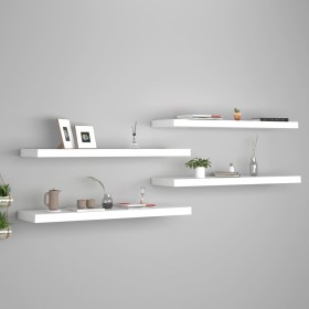 Floating wall shelves 4 pcs MDF white 90x23.5x3.8 cm by vidaXL, Shelves and shelves - Ref: Foro24-323819, Price: 85,99 €, Dis...