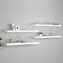 Floating wall shelves 4 pcs MDF white 90x23.5x3.8 cm by vidaXL, Shelves and shelves - Ref: Foro24-323819, Price: 85,61 €, Dis...