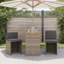 Garden chairs and table with cushions 3 pieces gray PE rattan by , Garden sets - Ref: Foro24-4003876, Price: 200,71 €, Discou...