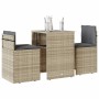 Gartenmöbel-Set 3-teilig aus synthetischem Rattan mit grauen Kissen von , Gartensets - Ref: Foro24-4003874, Preis: 195,80 €, ...