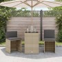 Garden set 3 pieces synthetic rattan chairs and table with gray cushion by , Garden sets - Ref: Foro24-4003874, Price: 195,80...