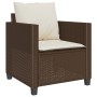 Garden chairs and table with cushions 3 pieces brown PE rattan by , Garden sets - Ref: Foro24-4003897, Price: 233,99 €, Disco...