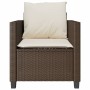 Garden chairs and table with cushions 3 pieces brown PE rattan by , Garden sets - Ref: Foro24-4003897, Price: 233,99 €, Disco...