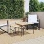 Stackable garden coffee tables 2 pcs brown and black steel by , Garden tables - Ref: Foro24-4009307, Price: 99,58 €, Discount: %