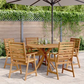 6-piece solid acacia wood garden dining set by , Garden sets - Ref: Foro24-3283567, Price: 490,09 €, Discount: %