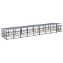 Outdoor dog kennel with a steel roof, 16.89 m² by , Dog kennels and fences - Ref: Foro24-3124614, Price: 1,00 €, Discount: %