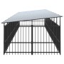 Outdoor dog kennel with a steel roof, 16.89 m² by , Dog kennels and fences - Ref: Foro24-3124614, Price: 1,00 €, Discount: %