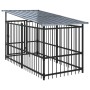 Outdoor dog kennel with a steel roof, 16.89 m² by , Dog kennels and fences - Ref: Foro24-3124614, Price: 1,00 €, Discount: %