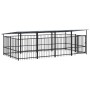 Outdoor dog kennel with steel roof 7.51 m² by , Dog kennels and fences - Ref: Foro24-3124609, Price: 668,61 €, Discount: %