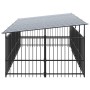 Outdoor dog kennel with steel roof 7.51 m² by , Dog kennels and fences - Ref: Foro24-3124609, Price: 668,61 €, Discount: %