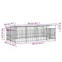 Outdoor dog kennel with steel roof 7.51 m² by , Dog kennels and fences - Ref: Foro24-3124609, Price: 668,61 €, Discount: %