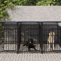 Outdoor dog kennel with a steel roof, 9.38 m² by , Dog kennels and fences - Ref: Foro24-3124592, Price: 1,00 €, Discount: %