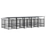 Outdoor dog kennel with a steel roof, 9.38 m² by , Dog kennels and fences - Ref: Foro24-3124592, Price: 1,00 €, Discount: %