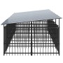 Outdoor dog kennel with a steel roof, 9.38 m² by , Dog kennels and fences - Ref: Foro24-3124592, Price: 1,00 €, Discount: %