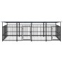 Outdoor dog kennel with steel roof 7.51 m² by , Dog kennels and fences - Ref: Foro24-3124668, Price: 811,24 €, Discount: %