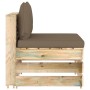 3-piece garden furniture set with green impregnated wood cushions by , Garden sets - Ref: Foro24-3074575, Price: 235,49 €, Di...