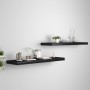 Set of 2 black MDF floating wall shelves 90x23.5x3.8 cm by vidaXL, Shelves and shelves - Ref: Foro24-323839, Price: 38,61 €, ...