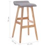 Light gray fabric kitchen stool by , Kitchen stools - Ref: Foro24-249575, Price: 79,12 €, Discount: %