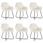 Dining chairs, 6 units, cream velvet. by , dining chairs - Ref: Foro24-277014, Price: 748,12 €, Discount: %