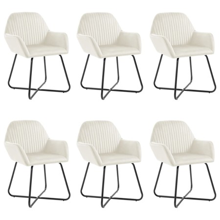 Dining chairs, 6 units, cream velvet. by , dining chairs - Ref: Foro24-277014, Price: 748,12 €, Discount: %