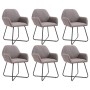 Dining chairs 6 units in gray taupe fabric by , dining chairs - Ref: Foro24-277113, Price: 650,77 €, Discount: %