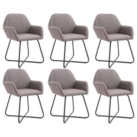 Dining chairs 6 units in gray taupe fabric by , dining chairs - Ref: Foro24-277113, Price: 705,99 €, Discount: %