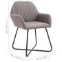 Dining chairs 6 units in gray taupe fabric by , dining chairs - Ref: Foro24-277113, Price: 650,77 €, Discount: %