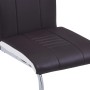 Sillas voladizas de comedor 6 unidades cuero sintético marrón de , Sillas de comedor - Ref: Foro24-278834, Precio: 410,96 €, ...