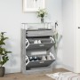 Shoe cabinet made of gray Sonoma plywood 63x24x104 cm by , Shoe racks and shoe organizers - Ref: Foro24-342568, Price: 98,17 ...