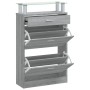 Shoe cabinet made of gray Sonoma plywood 63x24x104 cm by , Shoe racks and shoe organizers - Ref: Foro24-342568, Price: 98,31 ...