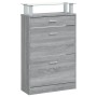 Shoe cabinet made of gray Sonoma plywood 63x24x104 cm by , Shoe racks and shoe organizers - Ref: Foro24-342568, Price: 98,31 ...