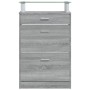 Shoe cabinet made of gray Sonoma plywood 63x24x104 cm by , Shoe racks and shoe organizers - Ref: Foro24-342568, Price: 98,31 ...