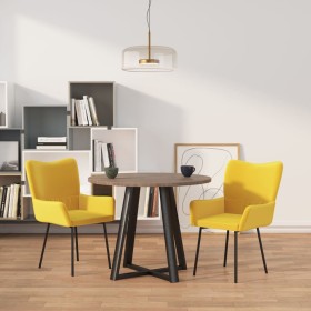 Dining chairs 2 units yellow velvet by , dining chairs - Ref: Foro24-344805, Price: 123,99 €, Discount: %