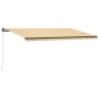 Toldo manual retráctil amarillo y blanco 600x300 cm de , Toldos - Ref: Foro24-3055200, Precio: 504,13 €, Descuento: %