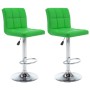 Kitchen stools 2 units synthetic leather green by , Kitchen stools - Ref: Foro24-323642, Price: 119,87 €, Discount: %