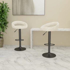 Kitchen stools 2 units cream velvet by , Kitchen stools - Ref: Foro24-333268, Price: 137,99 €, Discount: %