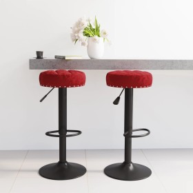 Kitchen stools 2 units red wine velvet by , Kitchen stools - Ref: Foro24-333001, Price: 105,84 €, Discount: %