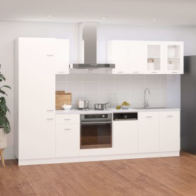 7-teiliges Küchenmöbelset aus weißem Ingenieurholz von , Küchenschränke - Ref: Foro24-3067639, Preis: 573,99 €, Rabatt: %