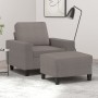 Armchair with footstool in gray taupe fabric, 60 cm. by , Sofas - Ref: Foro24-3201150, Price: 240,84 €, Discount: %