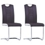 Cantilever dining chairs 2 units brown synthetic leather by , dining chairs - Ref: Foro24-281775, Price: 149,36 €, Discount: %