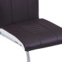 Sillas de comedor voladizas 2 unidades cuero sintético marrón de , Sillas de comedor - Ref: Foro24-281775, Precio: 149,36 €, ...