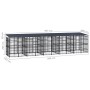 Outdoor dog kennel with a steel roof, 18.43 m² by , Dog kennels and fences - Ref: Foro24-3098017, Price: 3,00 €, Discount: %